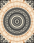 Black Sepia Ethnic Mandala Rug