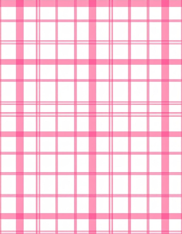 Pink Plaid Classic Pattern Rug