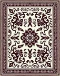 Crimson Floral Baroque Rug