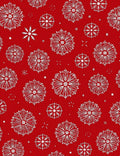 Winter Snowflake Folk Art Rug