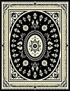 Classic Black Cream Ornamental Floral Rug