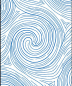 Deep Blue Swirl Lines Rug