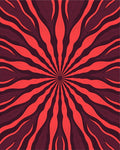 Radiant Radial Petal Pattern Rug