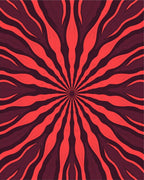 Radiant Radial Petal Pattern Rug