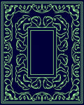 Elegant Floral Frame with Creatures Rug