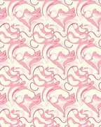 Abstract Pink Swirl Pattern Rug
