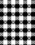 Bold Black White Geometric Snowflake Rug