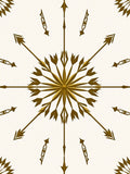 Gold Starburst Arrow Pattern Rug