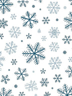Winter Teal Snowflakes Blanket Rug