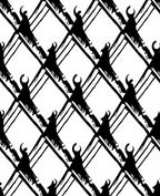 Abstract Black White Diamond Brushstrokes Rug