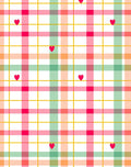 Colorful Plaid Heart Pattern Rug