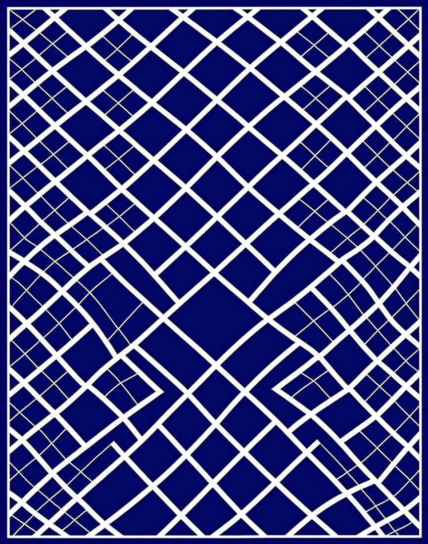 Geometric Illusion Diamond Pattern Rug