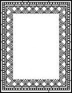 Classic Geometric Patterned Border Design Rug