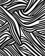 Bold Black White Striped Pattern Rug