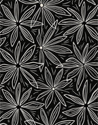 Bold Floral Outline Pattern Rug