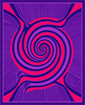 Vibrant Purple Pink Swirl Pattern Rug