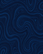 Deep Blue Swirl Abstract Pattern Rug