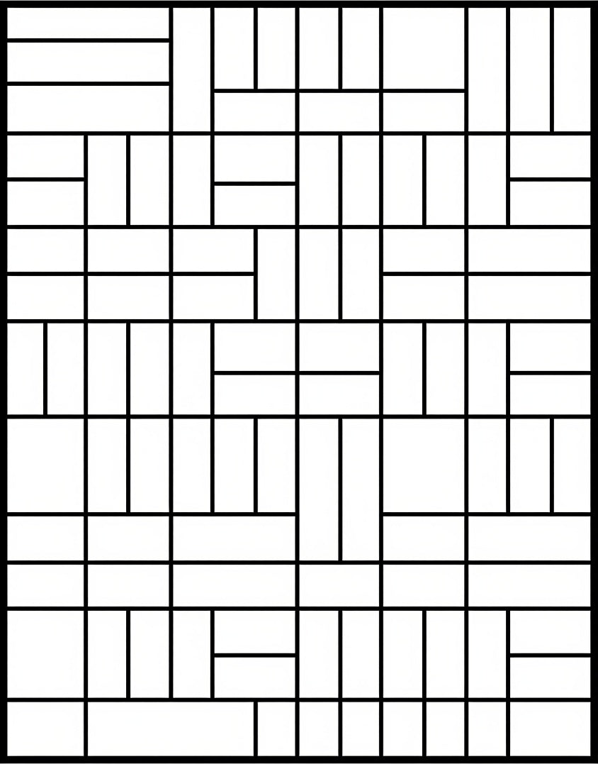 Abstract Geometric Rectangle Pattern Design Rug