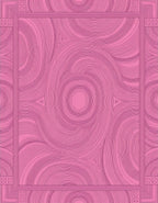 Pink Swirling Concentric Lines Design Rug