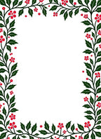 Red Berry Vine Garland Rug