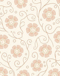 Delicate Floral Swirl Pattern Rug