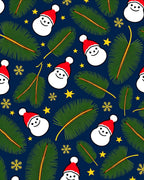 Festive Santa Claus Spruce Snowflakes Stars Rug