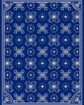 Lapis White Floral Labyrinth Rug