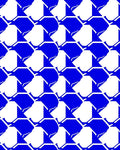 Bold Blue White Geometric Art Rug