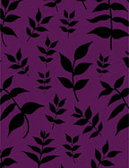 Dark Black Leaf Patterned Contemporary Rug
