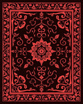 Ornate Floral Motif Mandala Design Rug