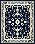 Classic Floral Scrollwork Inspired Design Rug
