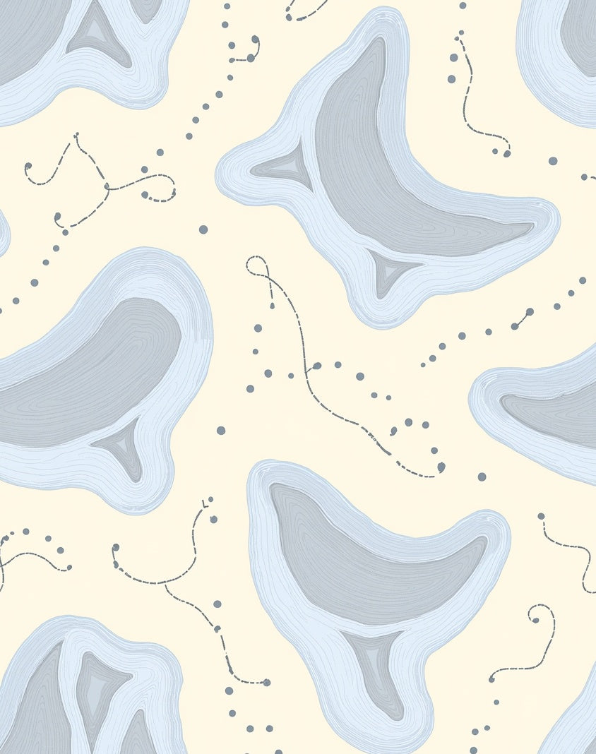 Abstract Organic Layered Shapes Rug