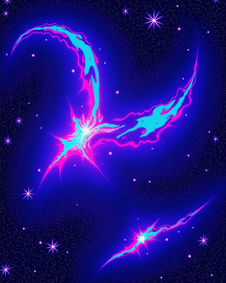 Cosmic Nebula Abstract Swirl Design Rug