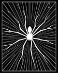 Bold White Spider Abstract Design Rug
