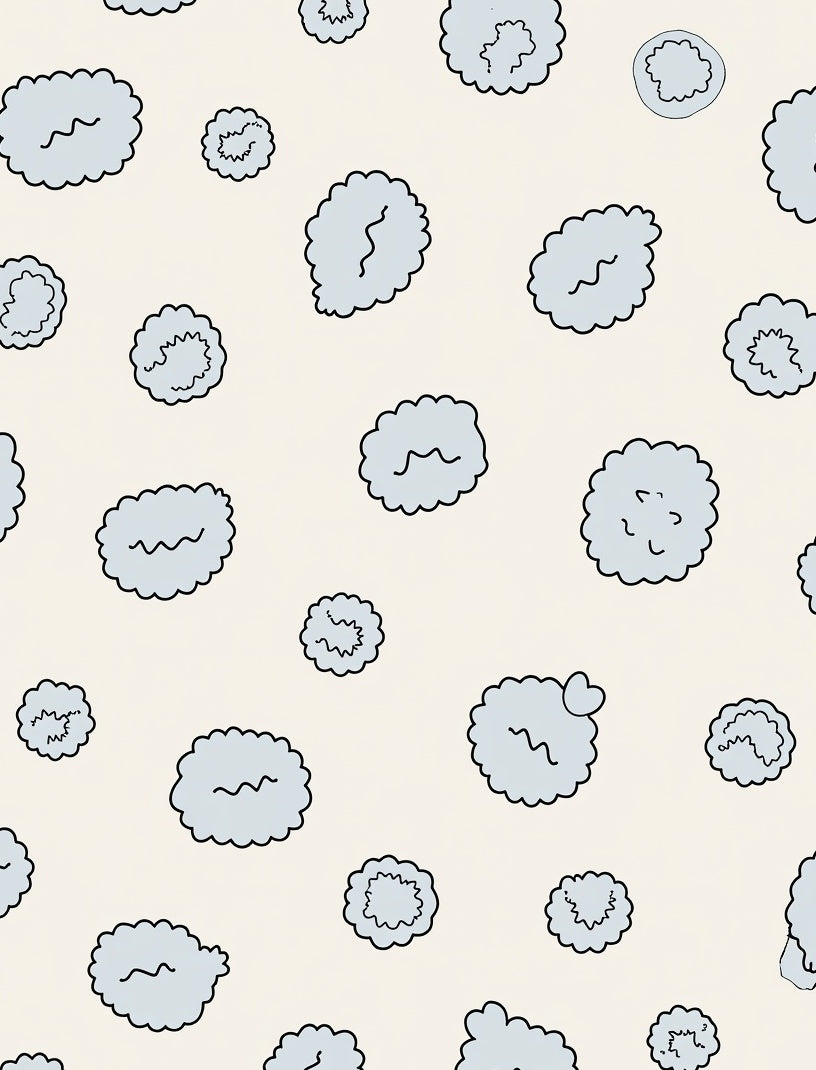 Abstract Cloud Pattern Accent Rug