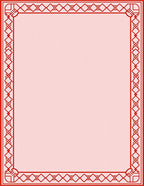 Red Geometric Diamond Border Pattern Rug