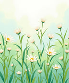 Daffodil Field Floral Pattern Rug