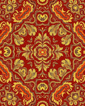 Intricate Floral Medallion Pattern Rug