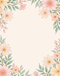 Delicate Floral Border Design Rug