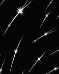 Cosmic Streaking Stars Black Night Rug