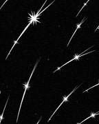 Cosmic Streaking Stars Black Night Rug