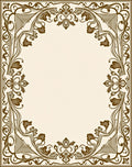 Antique Floral Swirls Art Nouveau Rug