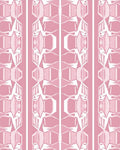 Pink Geometric Crystal Pattern Rug
