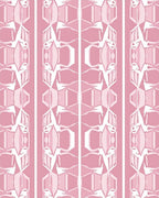 Pink Geometric Crystal Pattern Rug