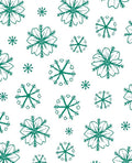 Green Snowflake Pattern with 2 Sizes Rug