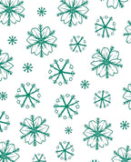 Green Snowflake Pattern with 2 Sizes Rug