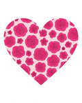 Heart Shaped Floral Pink Rose Pattern Rug