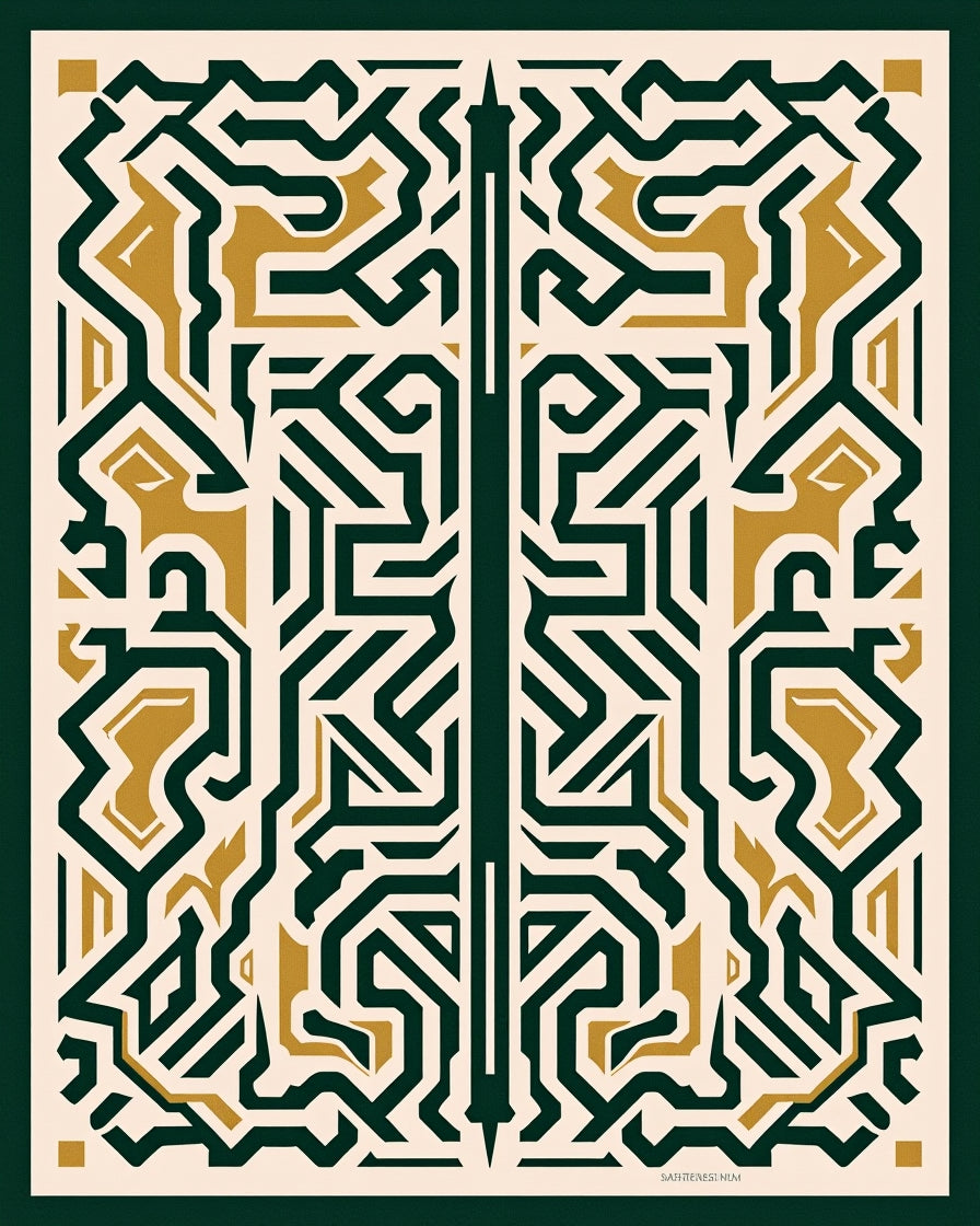 Intricate Geometric Pattern Rug