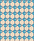 Art Deco Blue Diamond Geometric Rug