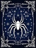Dark Night Spider Star Pattern Rug